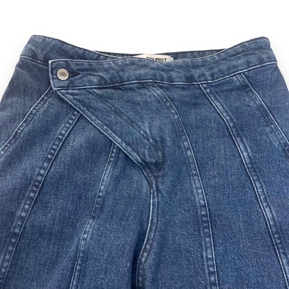 Social Tourist ultra high Rise Baggy wide leg cross over angled closure 27 - Picture 9 of 15